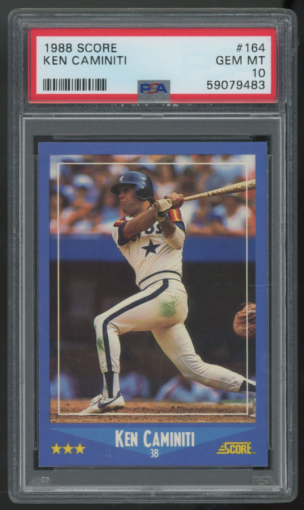 1988 Score Ken Caminiti RC #164 PSA 10
