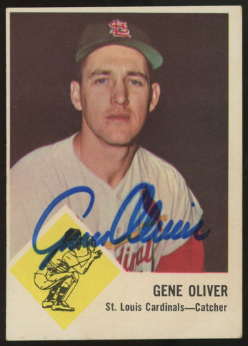 1963 Fleer Gene Oliver #62 Signed Auto JSA