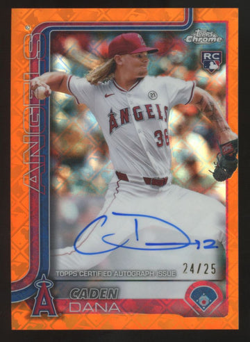 2025 Topps Chrome Logofractor Caden Dana RC Orange Auto /25 #RA-CAD