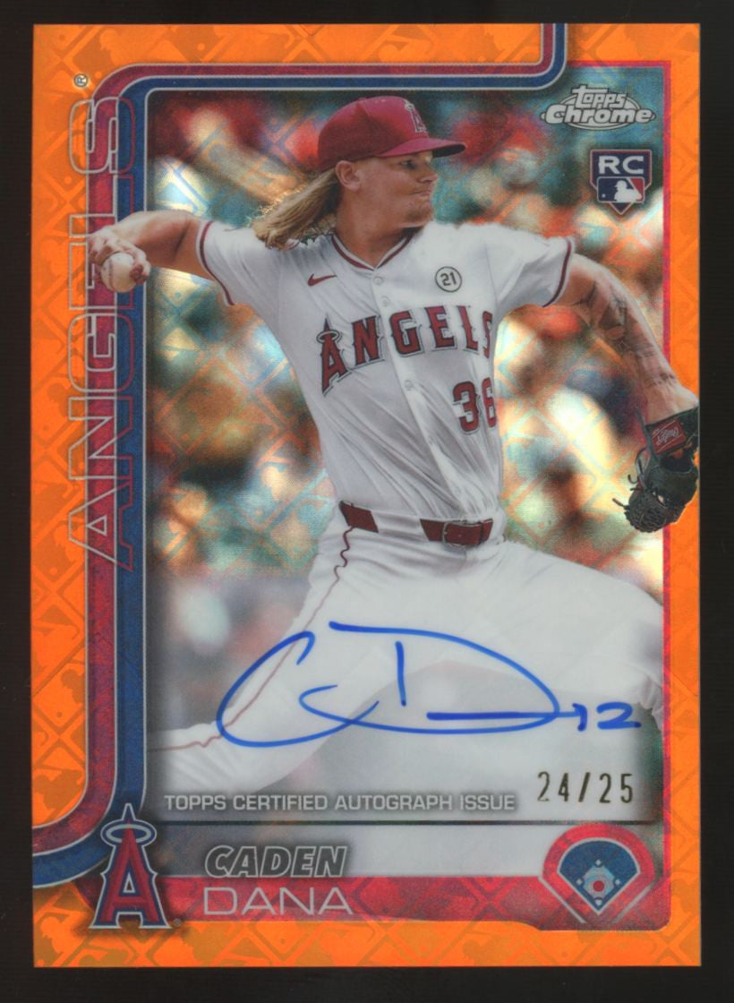 2025 Topps Chrome Logofractor Caden Dana RC Orange Auto /25 #RA-CAD