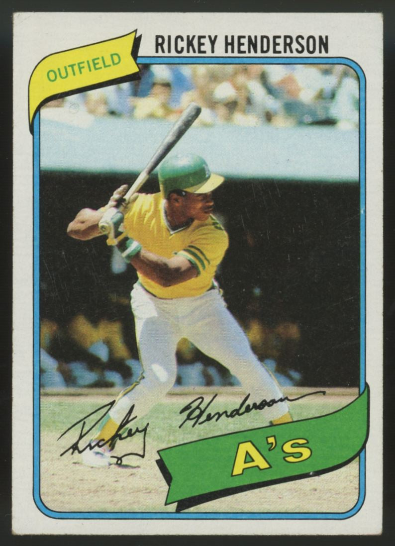 1980 Topps Rickey Henderson RC #482 VG/EX "A"