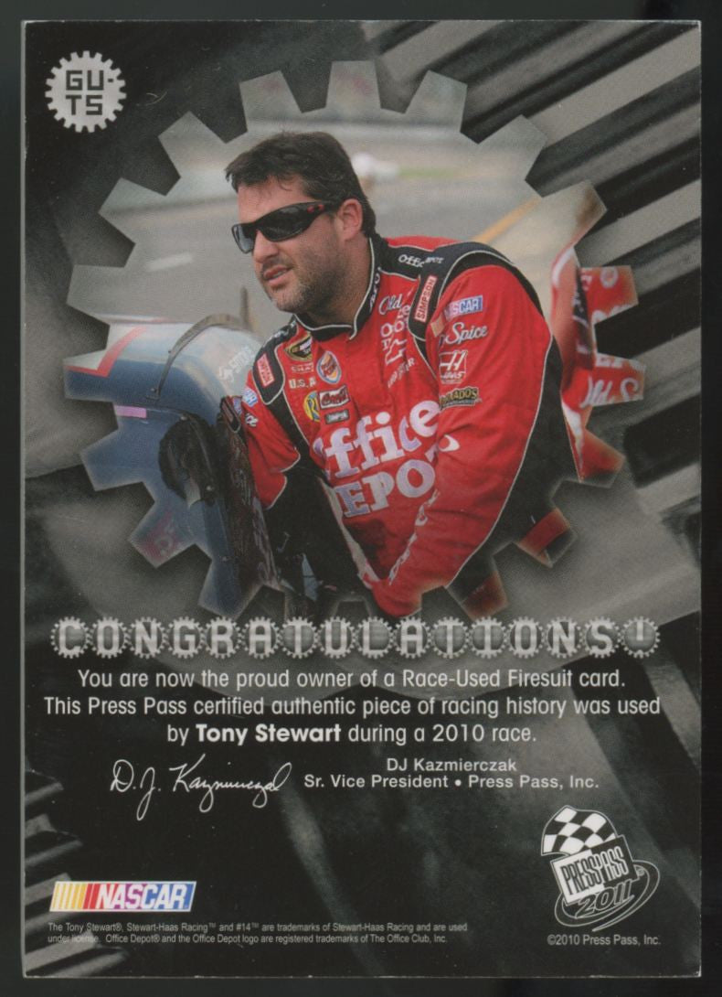 2011 Press Pass Tony Stewart Geared Up Patch /100 #GU-TS