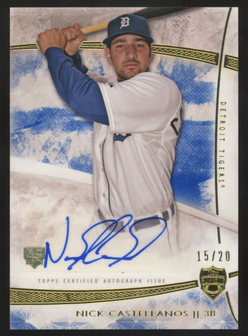 2014 Topps Supreme Nick Castellanos RC Auto Blue /20 #SA-NCA