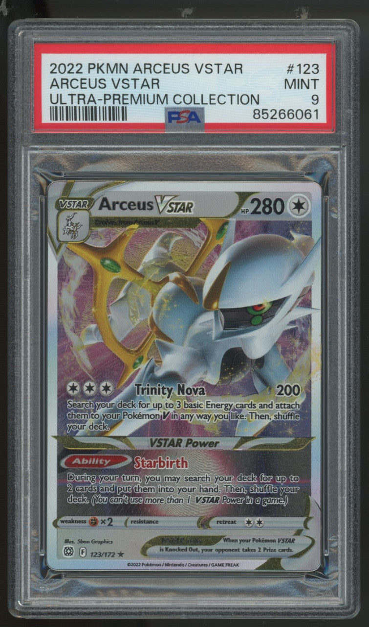 2022 Pokemon Arceus VSTAR Ultra Premium Metal Card #123 PSA 9