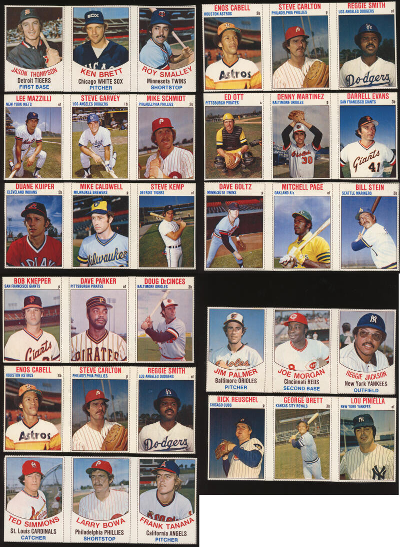 1977-79 Hostess Baseball Panel Lot of 29 3-Panel Cards - Ryan Winfield Schmidt Morgan Jackson+