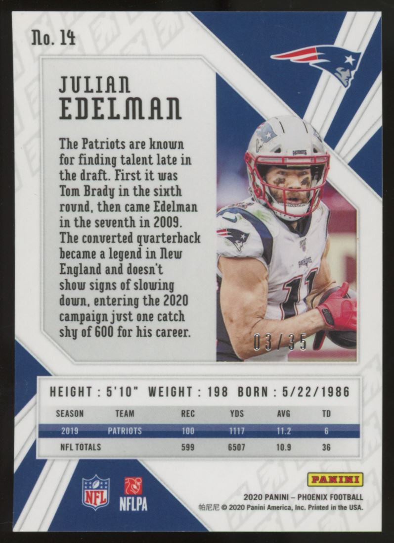 2020 Phoenix Julian Edelman Blue /35 #14