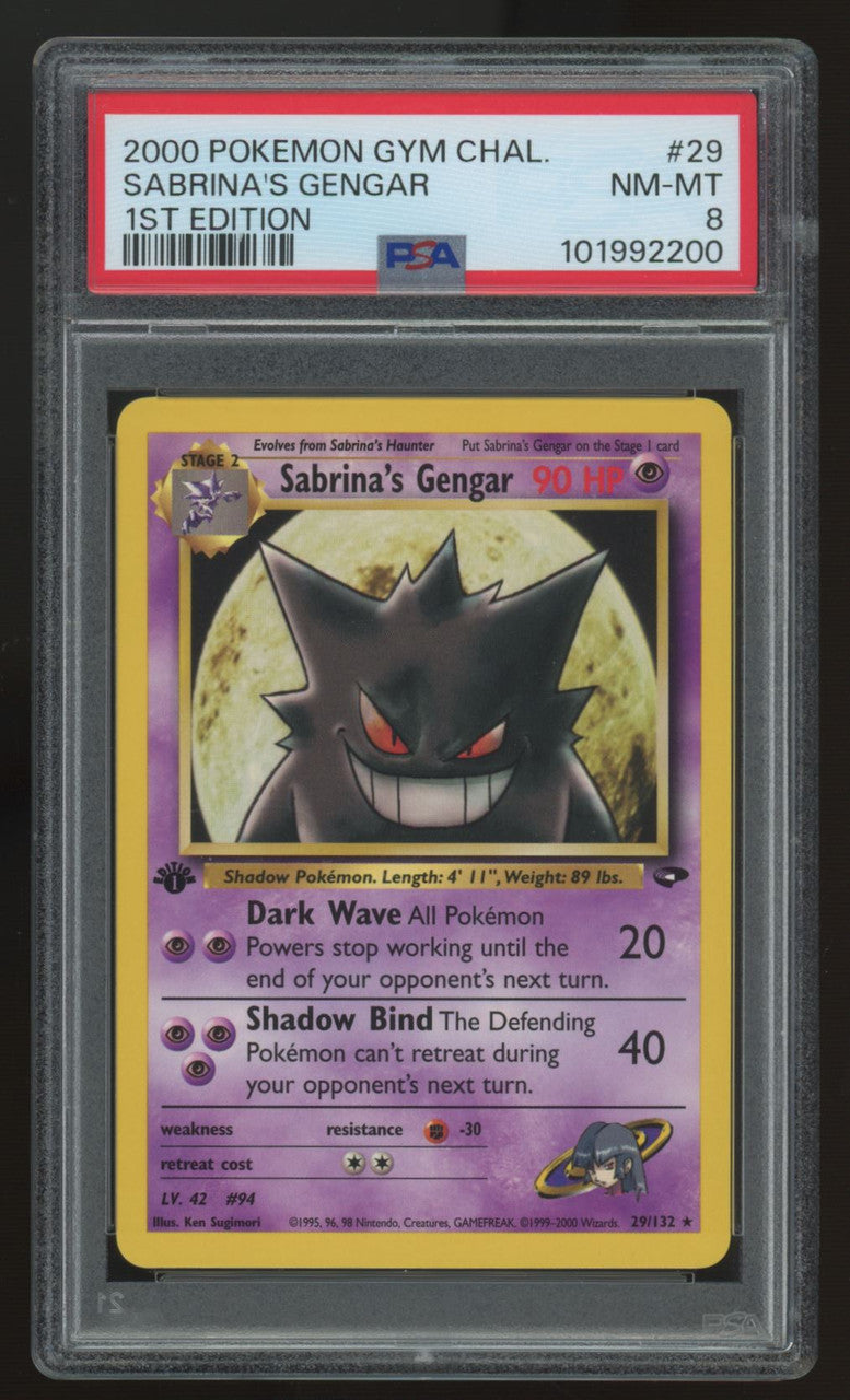 2000 Pokemon Sabrina's Gengar Gym Challenge 1st Edition #29 PSA 8