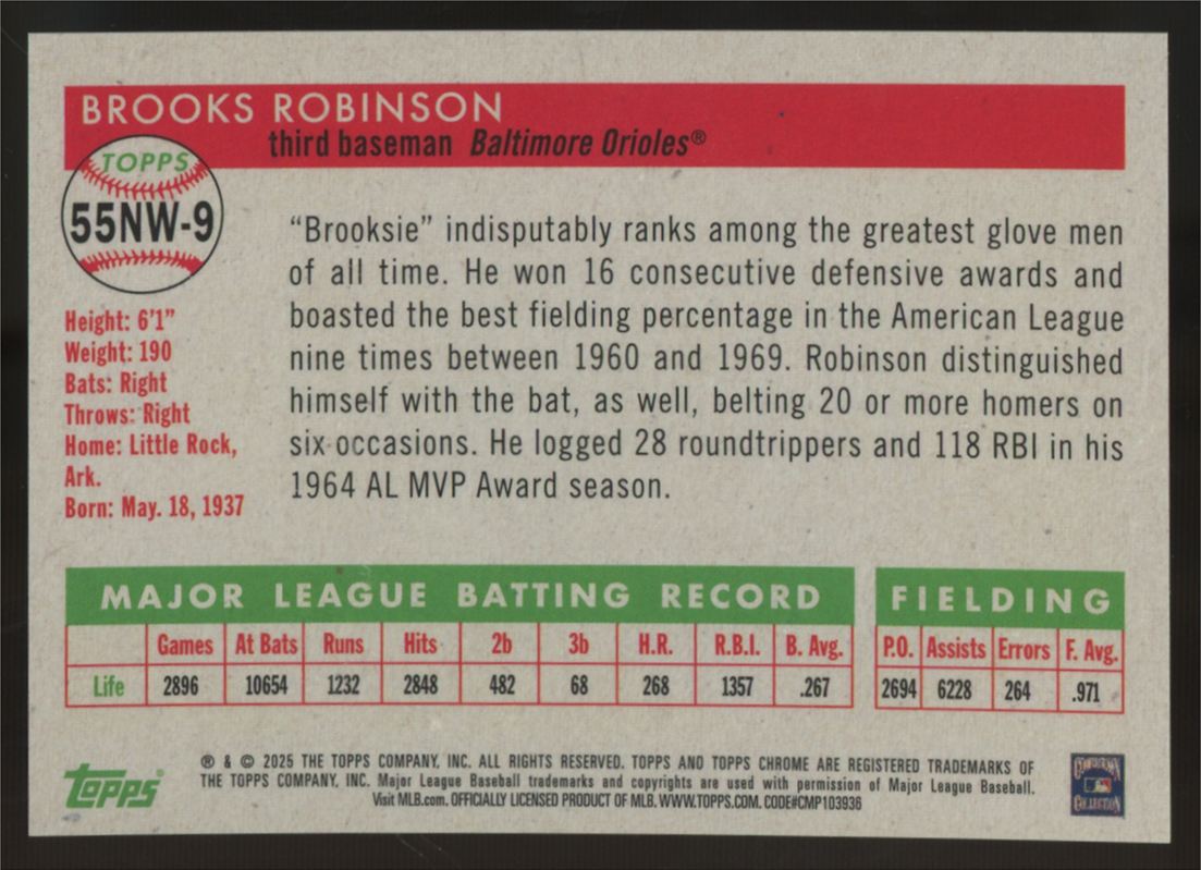 2025 Topps Chrome Platinum Anniversary Brooks Robinson Cards That Never Were