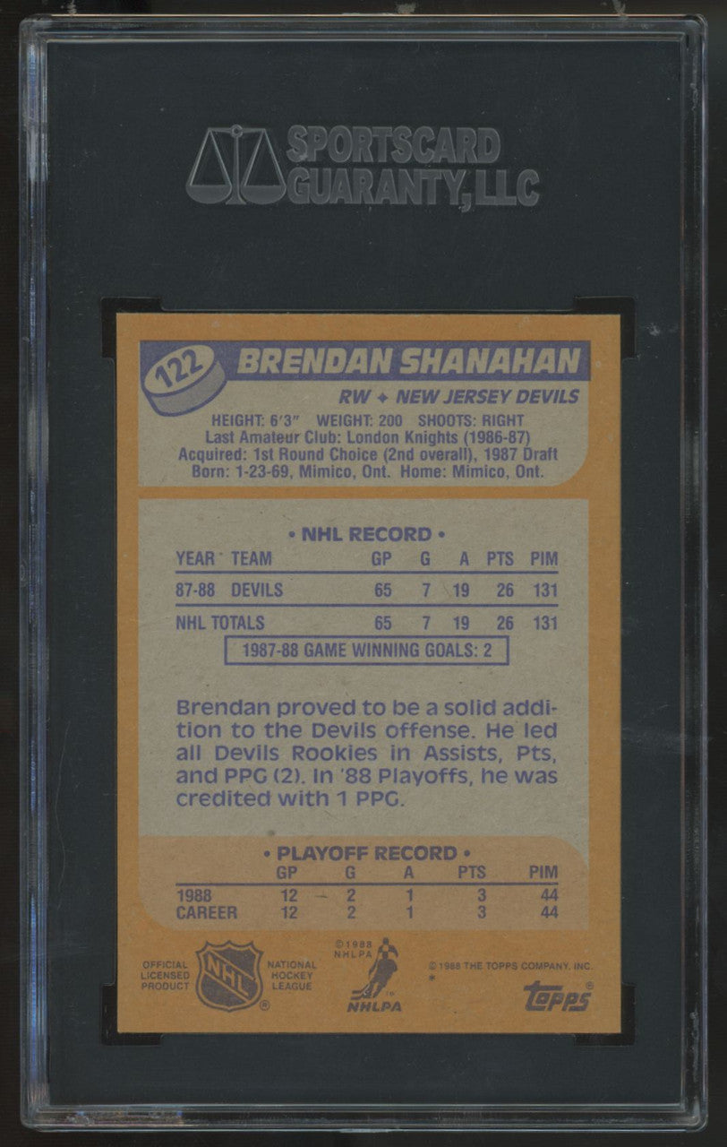 1988-89 Topps Brendan Shanahan RC #122 SGC 8.5