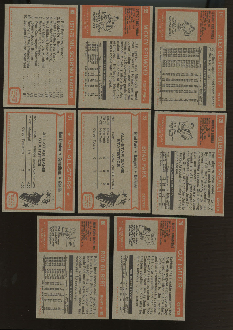 1972/73 Topps Hockey Near Complete Set (151/176) NM-MT