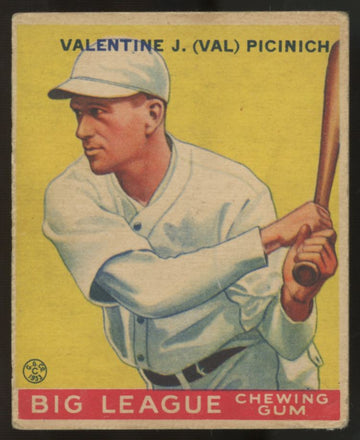 1933 Goudey Valentine J. "Val" Picinich #118 G/VG