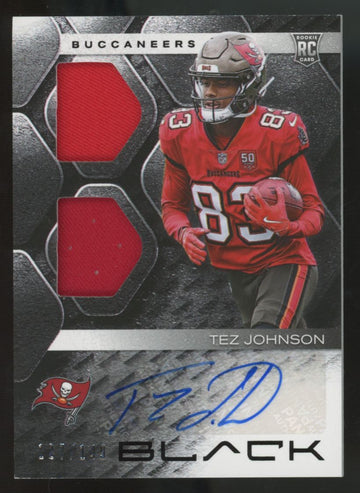 2025 Panini Black Tez Johnson RC Dual Patch Auto RPA /149 #RSM-TJN