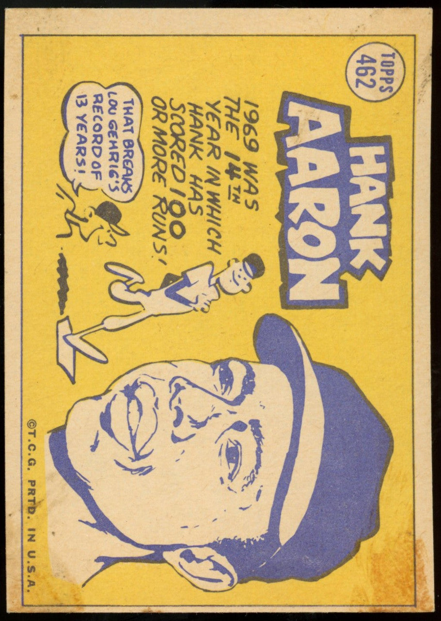 1970 Topps Hank Aaron AS #462 G-VG