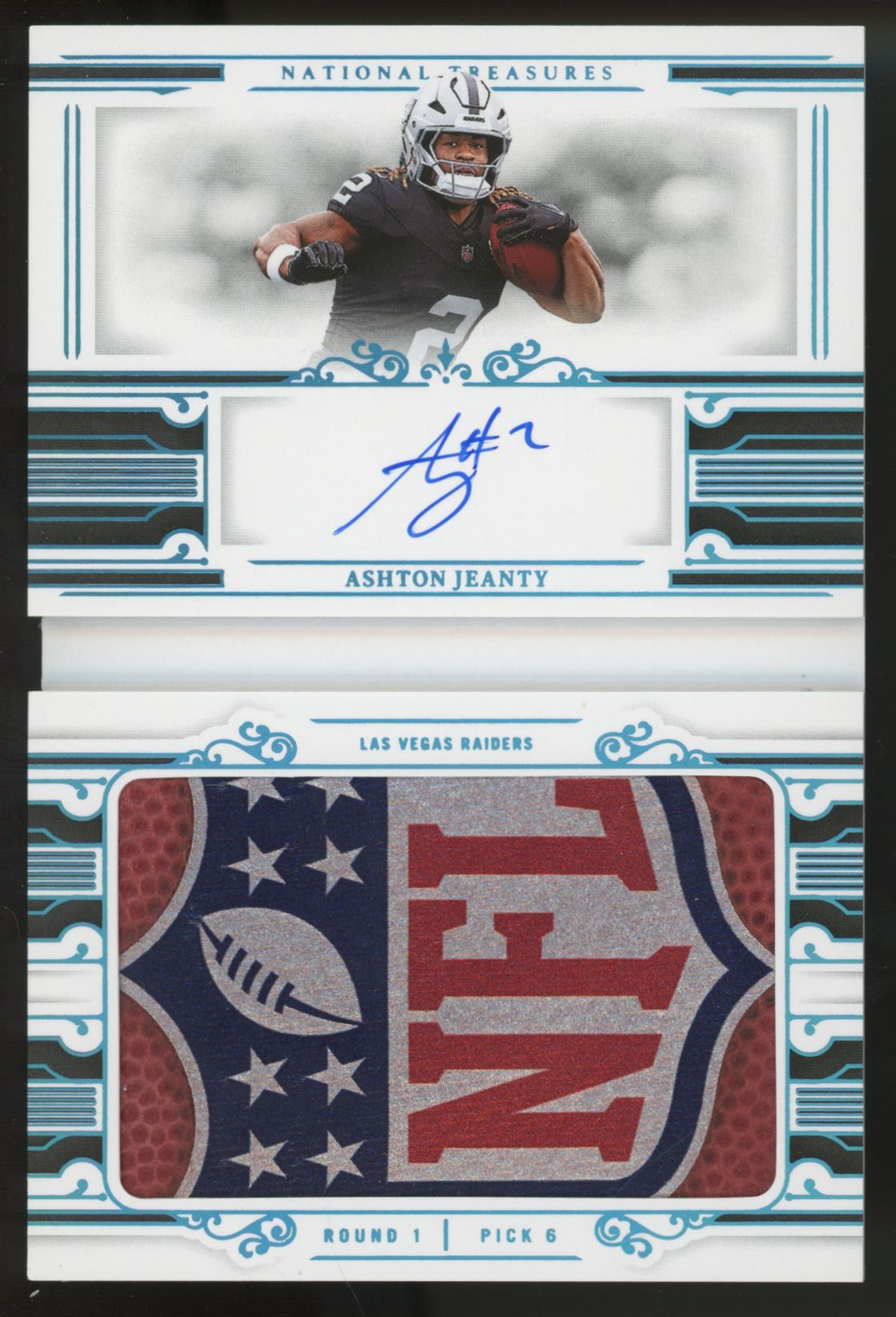 2025 Panini National Treasures Ashton Jeanty RC Prime Patch Auto Booklet RPA /10