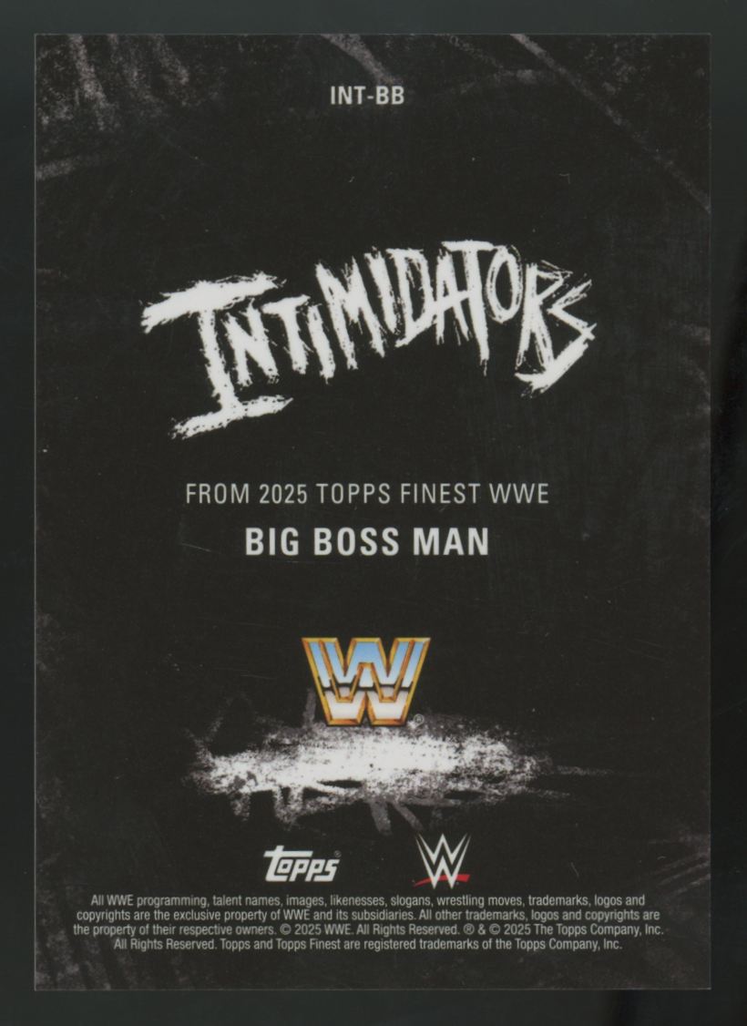 2025 Topps Finest WWE Big Boss Man Red Intimidators /5 #INT-BB