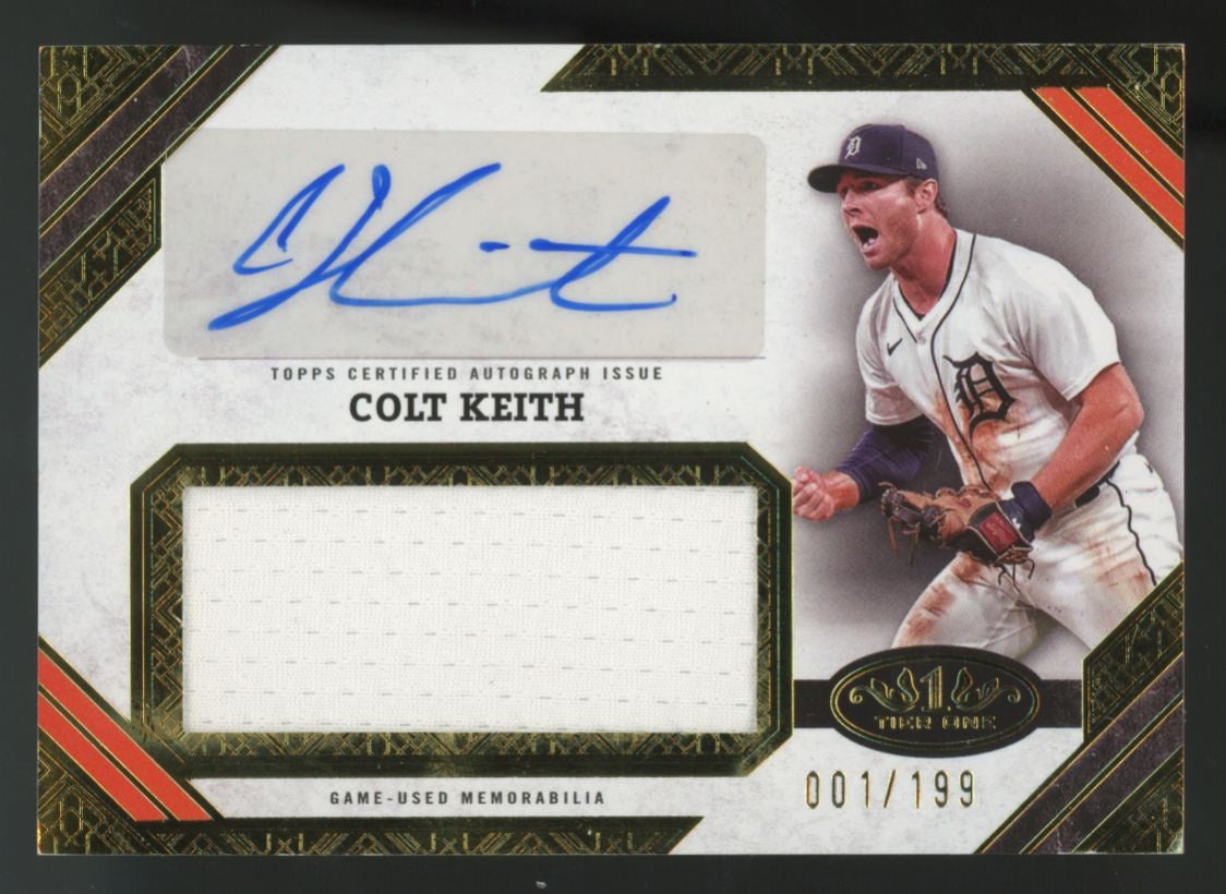 2025 Topps Tier One Colt Keith Jumbo Patch Auto /199 #AJR-CK