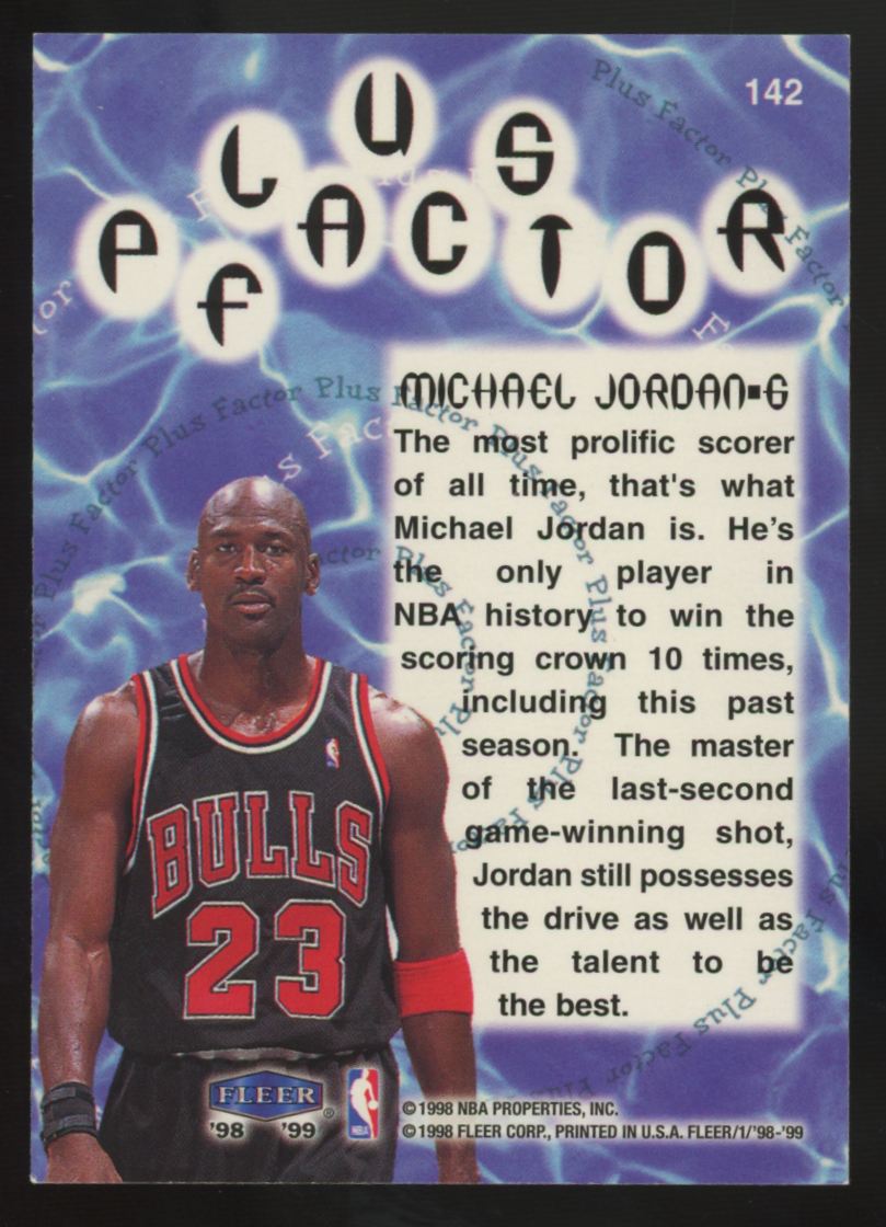 1998-99 Fleer Michael Jordan Plus Factor #142