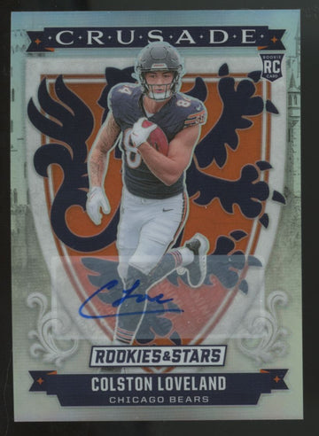 2025 Panini Rookies & Stars Colston Loveland RC Crusade Prizm Auto /99 #15