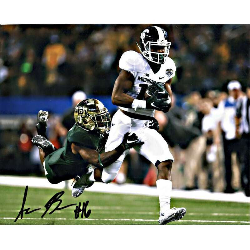 Aaron Burbridge Autographed Breaking Away From a Baylor Defender - Gloss Metalic 8x10