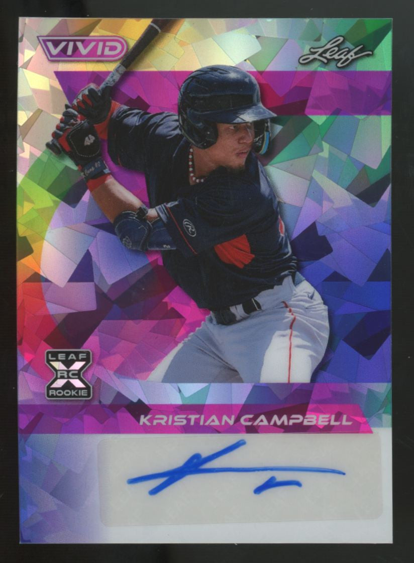 2024 Leaf Vivid Kristian Campbell RC Auto Ice /7 #BA-KC1