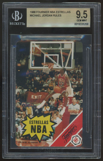 1988 Fournier Estrellas NBA Michael Jordan Rules BGS 9.5