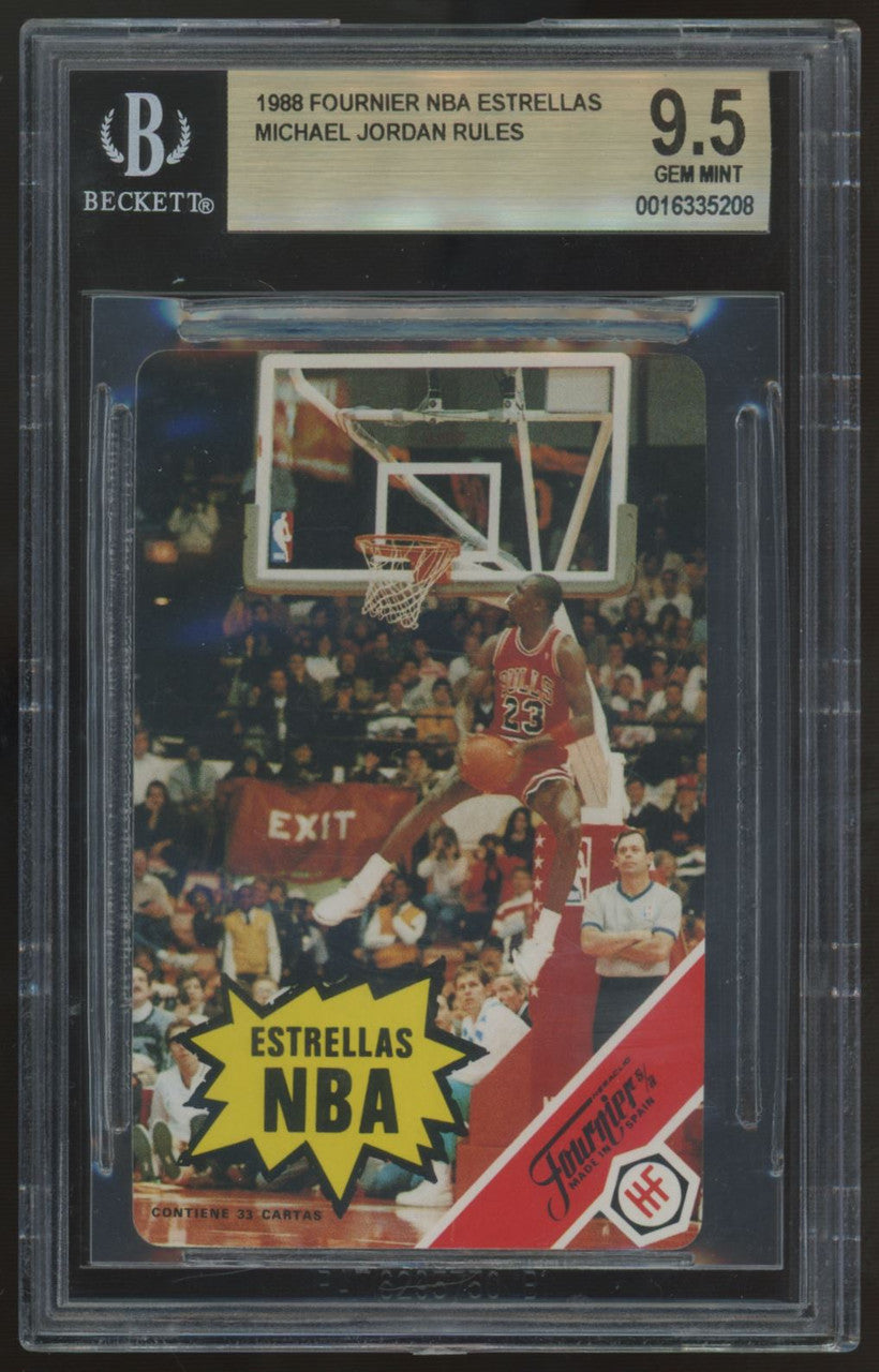 1988 Fournier Estrellas NBA Michael Jordan Rules BGS 9.5