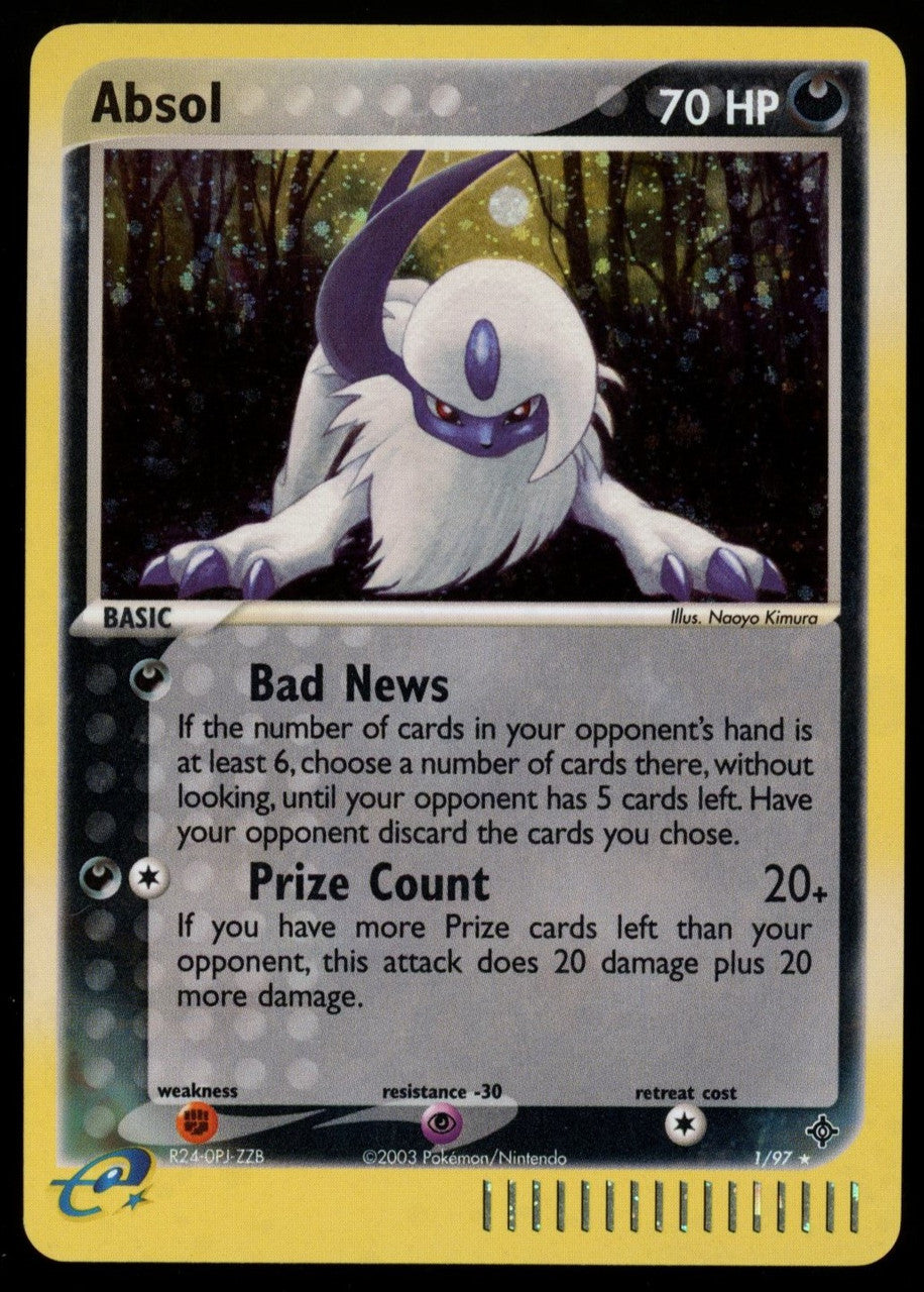 Pokemon Absol (EX Dragon) Holo #1/97 "B"