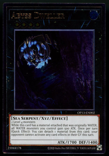 Yugioh Abyss Dweller Ultimate Rare #OP13-EN002 "B"