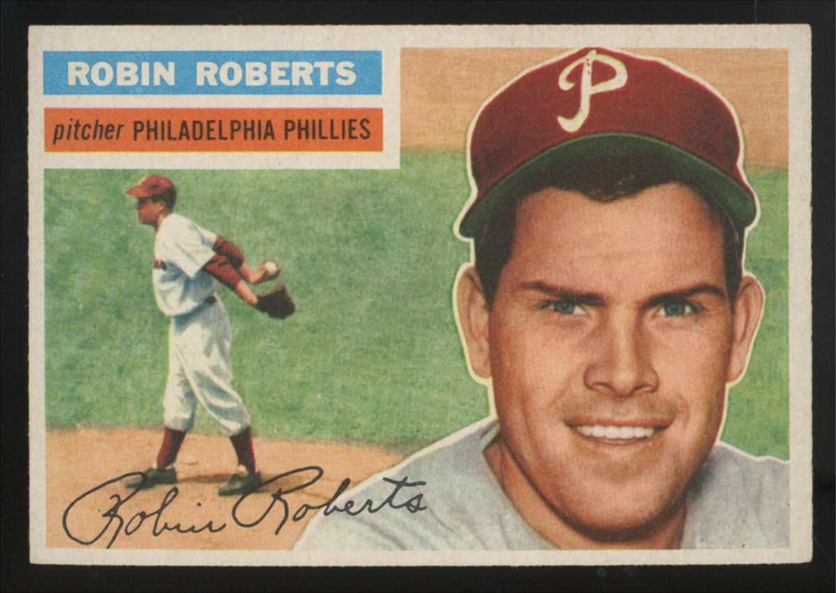 1956 Topps Robin Roberts Gray Back #180 EX/MT