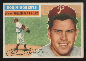 1956 Topps Robin Roberts Gray Back #180 EX/MT