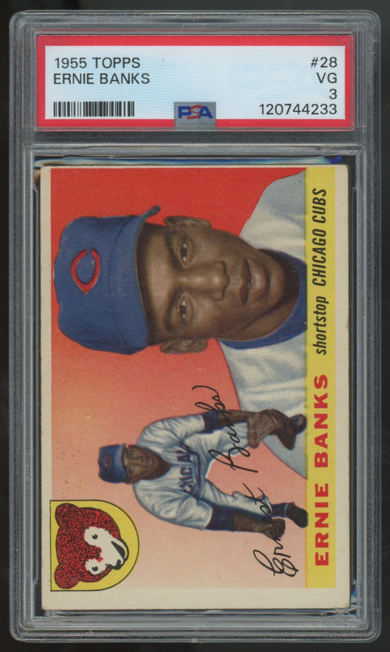 1955 Topps Ernie Banks #28 PSA 3