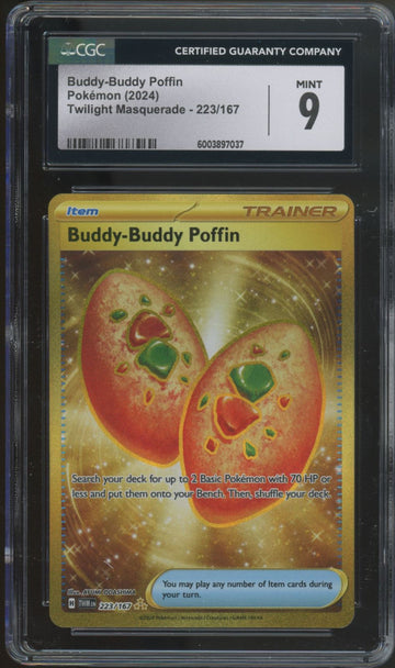2024 Pokemon Buddy-Buddy Poffin Twilight Masquerade Hyper Rare #223 CGC 9