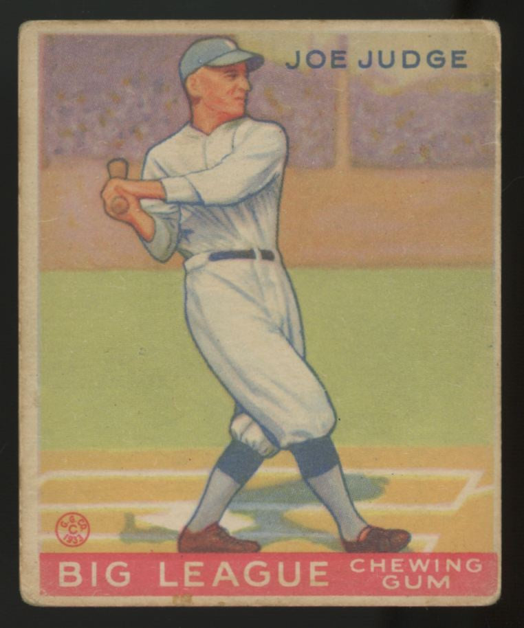 1933 Goudey Joe Judge #155 VG