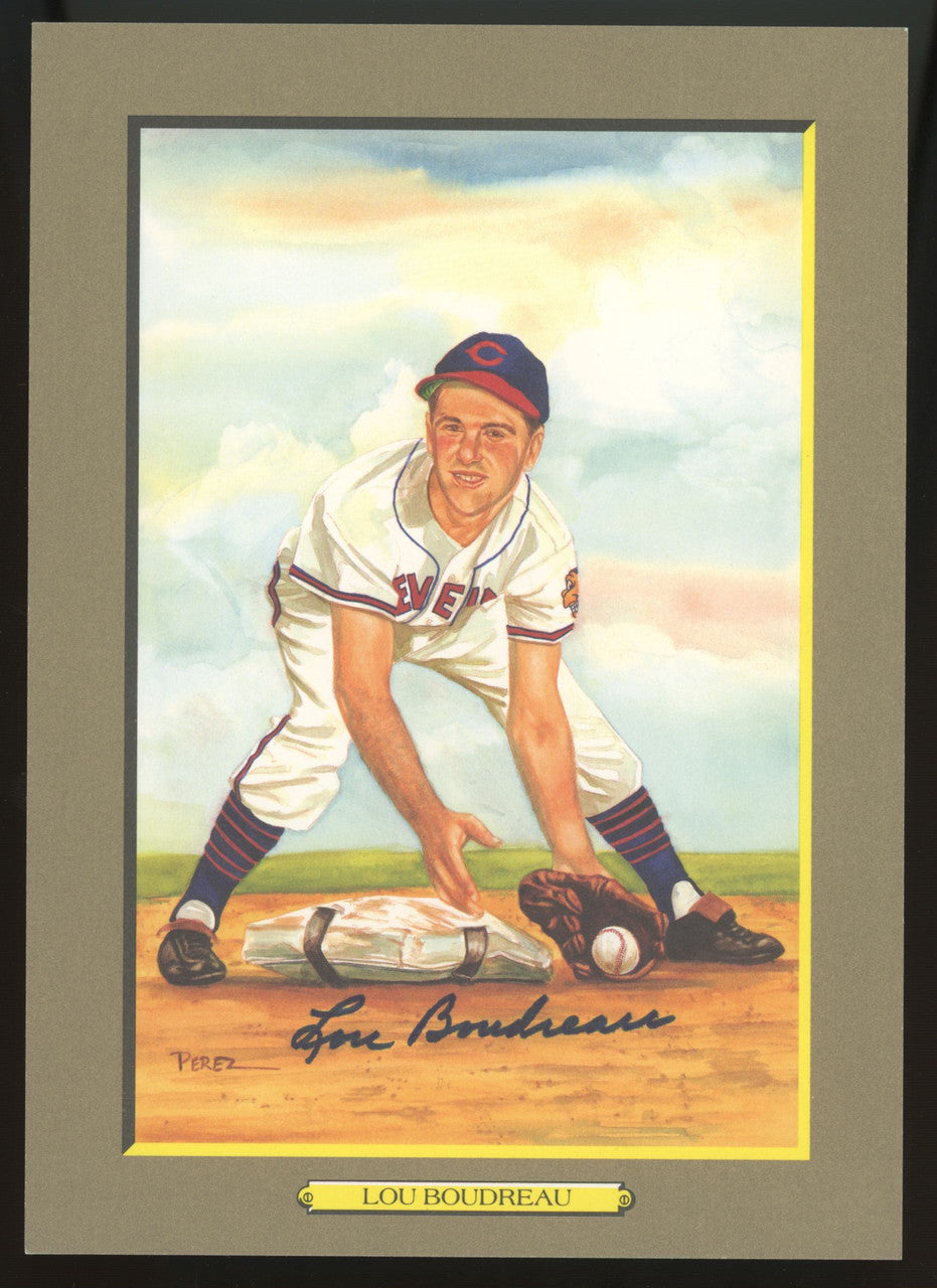 1988 Perez Steele Turkey Red Lou Boudreau Signed Autographed #63 /5000 JSA