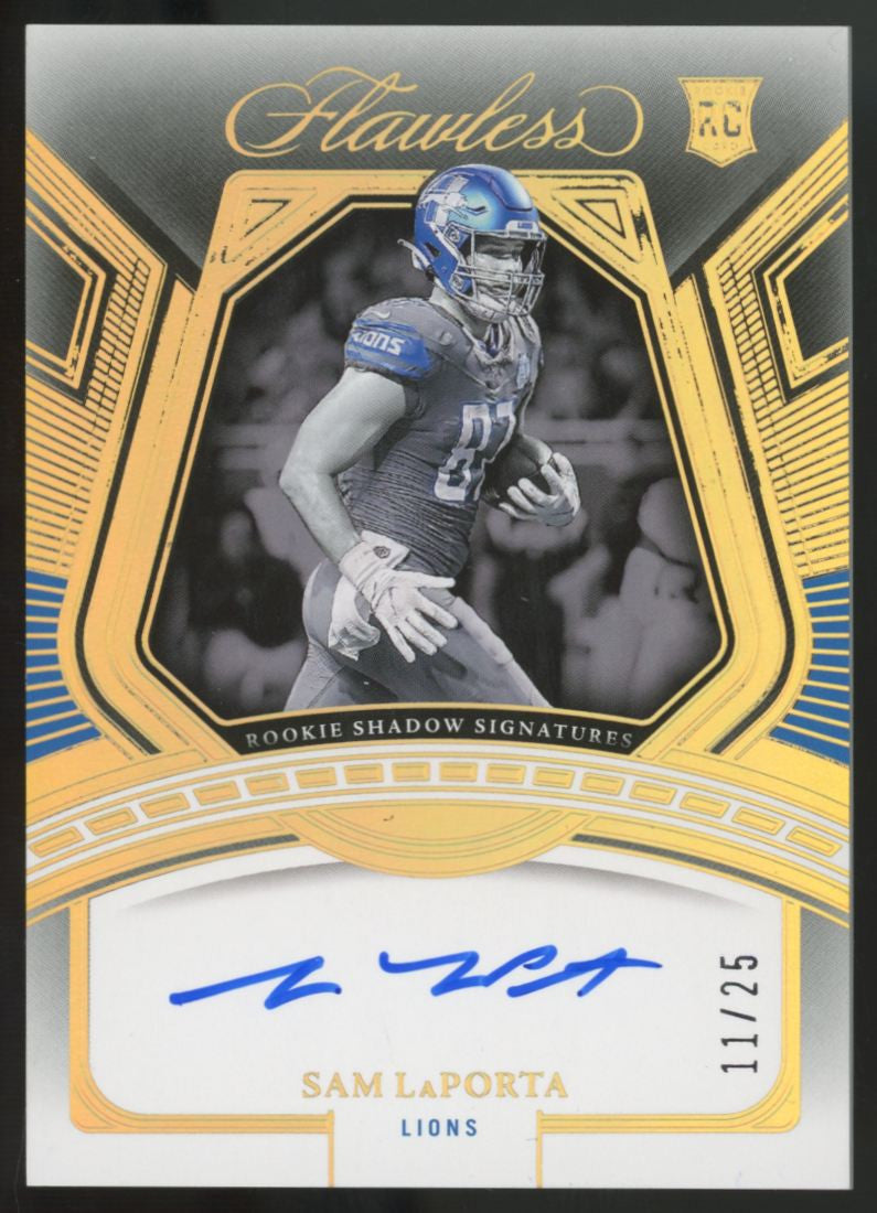 2023 Panini Flawless Sam LaPorta RC Shadow Signatures Auto /25 #RS-SLA