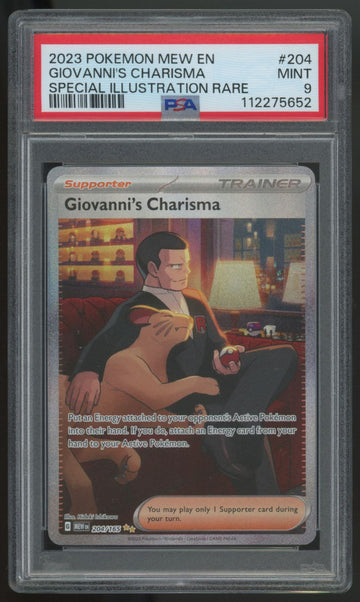 2023 Pokemon Giovanni's Charisma 151 Special Illustration Rare #204 PSA 9