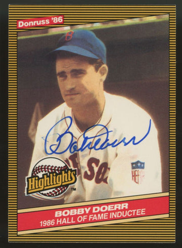 1986 Donruss Bobby Doerr #32 Signed Autographed Card JSA
