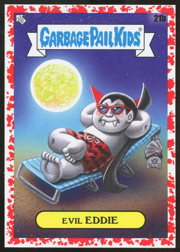 2021 Topps Garbage Pail Kids Evil Eddie Blood Red /75 #21b