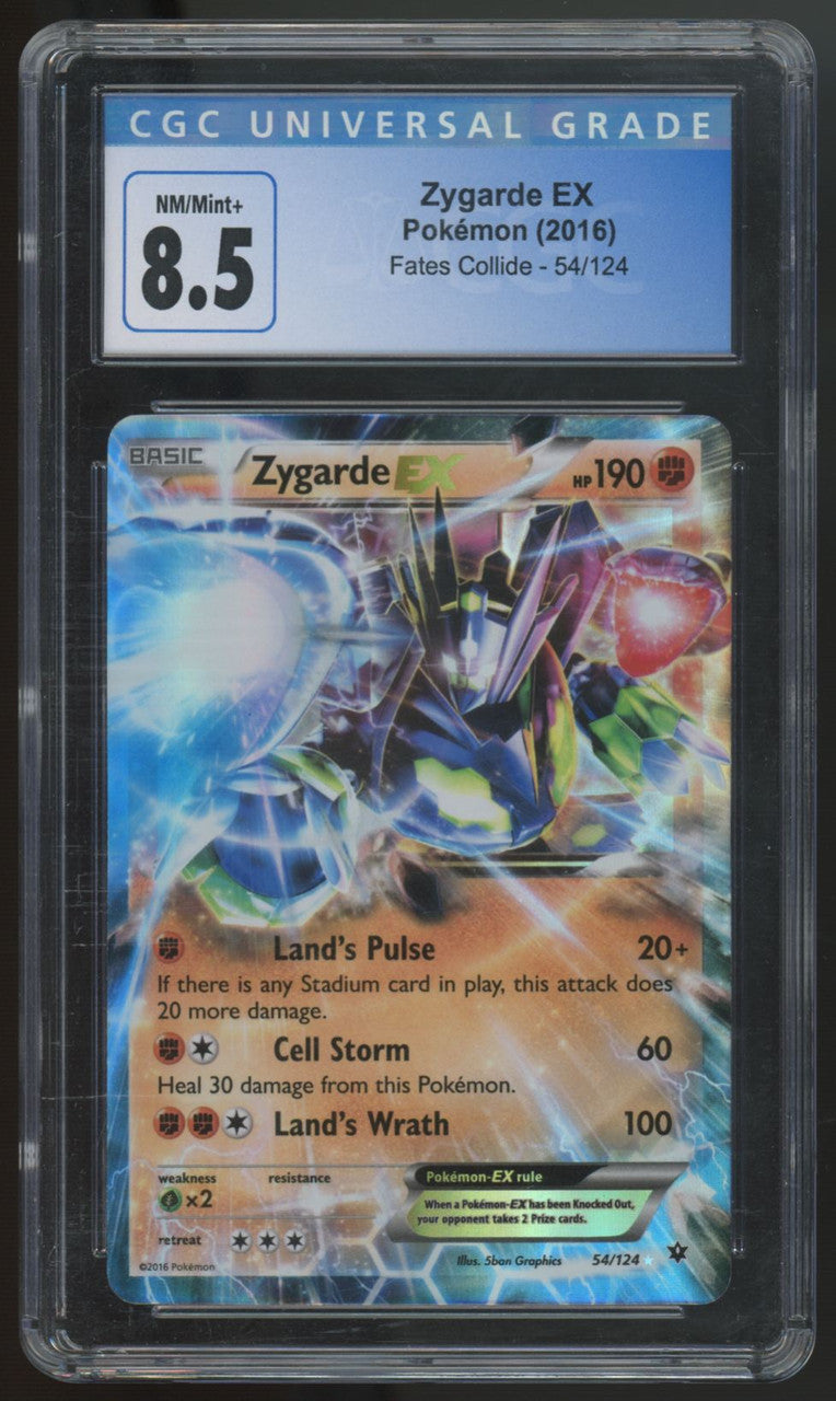 2016 Pokemon Zygarde EX Fates Collide Holo #54 CGC 8.5