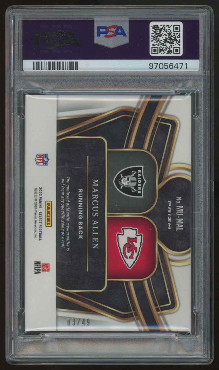 2023 Select Marcus Allen Multiverse Dual Patch Copper /49 #MU-MAL PSA 9