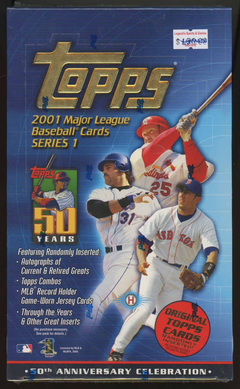 2001 Topps Baseball Series 1 Hobby Box Factory Sealed