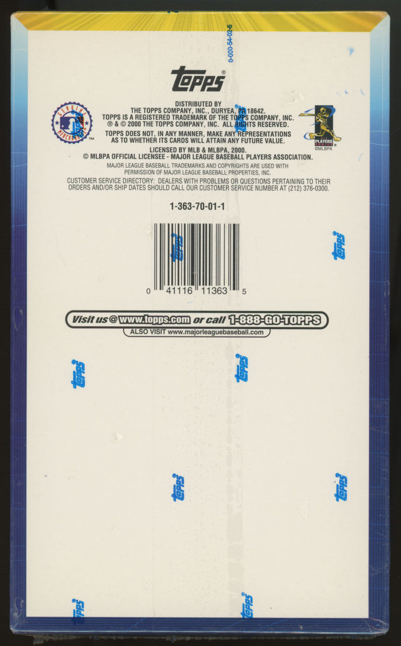 2001 Topps Baseball Series 1 Hobby Box Factory Sealed