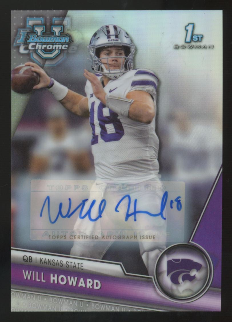 2023 Bowman Chrome U Will Howard 1st Refractor Auto /499 #93