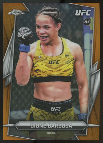 2026 Topps Chrome UFC Dione Barbosa RC Orange Refractor /25 #33