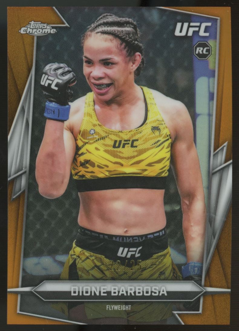 2026 Topps Chrome UFC Dione Barbosa RC Orange Refractor /25 #33