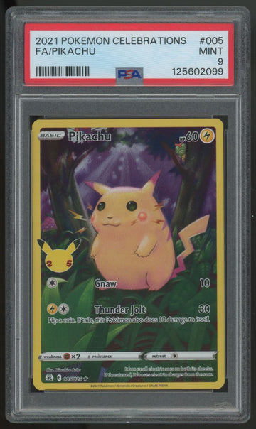2021 Pokemon Pikachu Celebrations Full Art #005 PSA 9 (J)