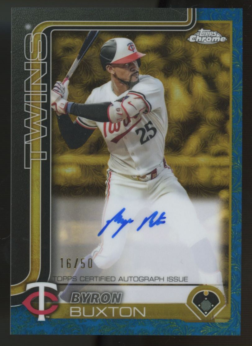 2025 Topps Gilded Collection Chrome Byron Buxton Blue Gold Auto /50 #CGA-BB