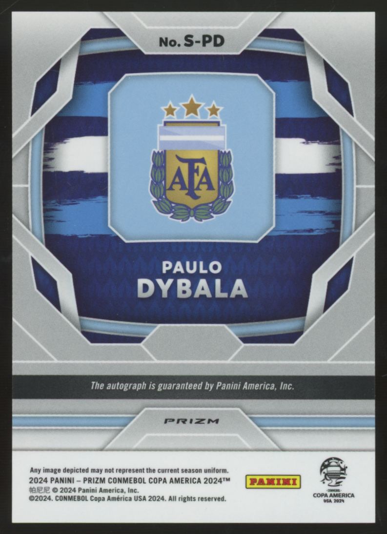 2024 Panini Prizm Copa America Paulo Dybala Signatures Pulsar Auto #S-PD