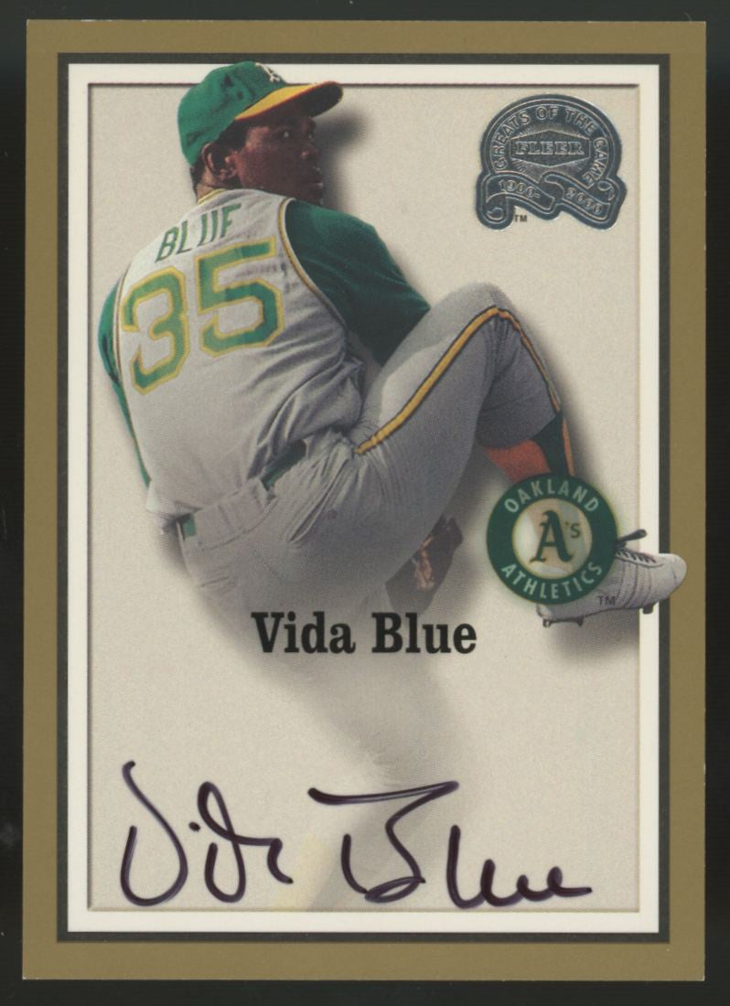 2000 Fleer Greats Of The Game Vida Blue Auto