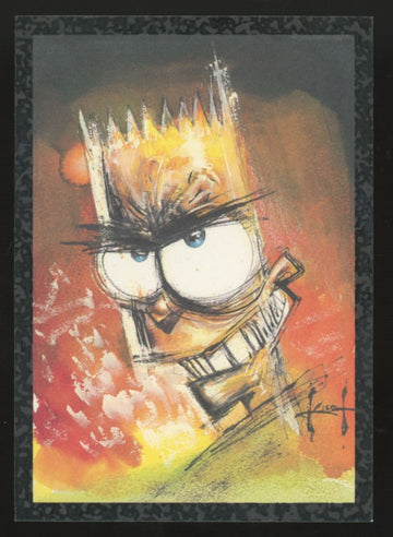 1994 Skybox Simpsons Series Two Bart Simpson Arty Art Card #A2